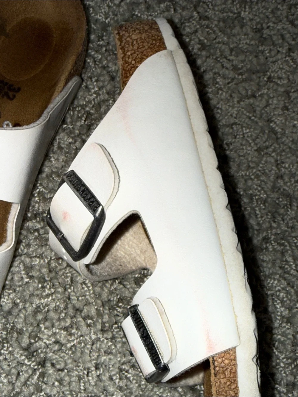 Birkenstock Kids White Double Buckle Sandals (32)